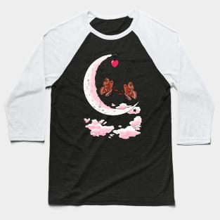 Moths and the Moon Valentine Baseball T-Shirt